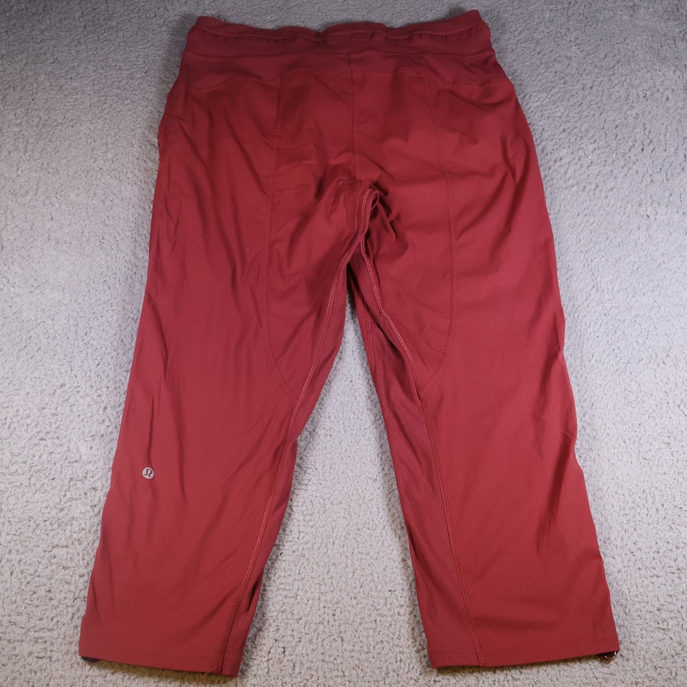 Lululemon Beyond the Studio Crop Red Joggers Pants LW6AVQS Size 12 - Picture 8 of 8